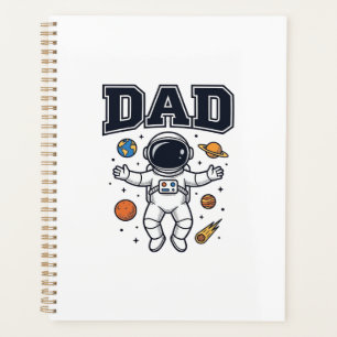Vater Astronaut Weltraum Vektor Shirt Design_1 Planer