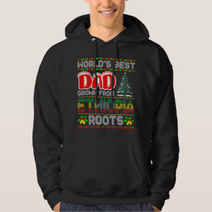 Vater Äthiopien Weihnachtsgeschenk Idee hässlicher Hoodie