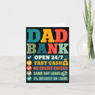 Vater Bank Lustiger Vatertag Vintage Daddy Männer  Karte