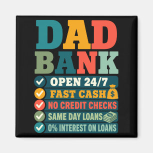 Vater Bank Lustiger Vatertag Vintage Daddy Männer Magnet