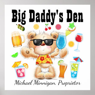 Vater / Bar / Menschenhöhle Cocktail Poster