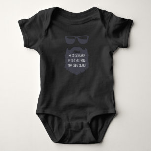 Vater Bart Baby One Piece Body Anzug schwarz Strampler