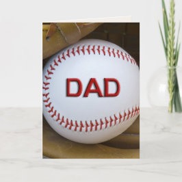 Vater Baseball in Glove Feiertagskarte