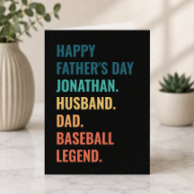 Vater Baseball Legend Custom Vatertag