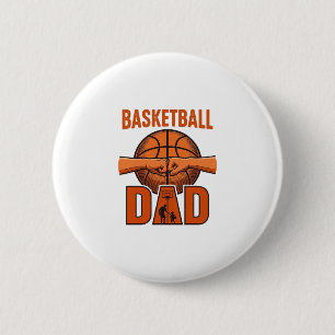 Vater Basketball Vintage Gravur Shirt Design_1 Button