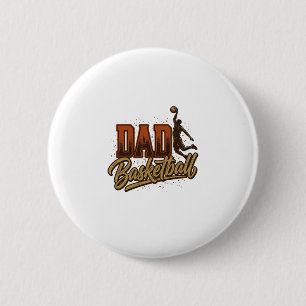 Vater Basketball Vintage Gravur Shirt Design_1 Button