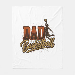 Vater Basketball Vintage Gravur Shirt Design_1 Fleecedecke