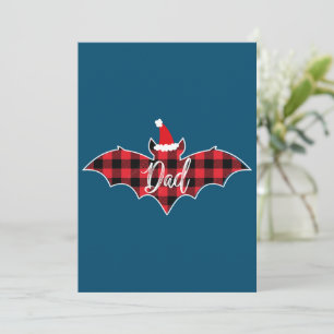 Vater Bat Christmas Papa Pajama Roter Kariert Buff Dankeskarte
