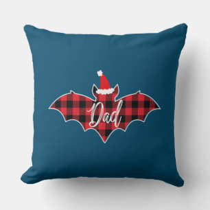 Vater Bat Christmas Papa Pajama Roter Kariert Buff Kissen