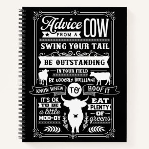 Vater Bauer erhalten Ratschläge von seinem CowSpir Notizbuch
