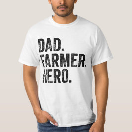 Vater Bauer Hero Vatertag Landwirtschaft T-Shirt