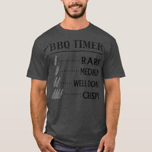 Väter BBQ Timer, Lustiger Bier Trinkender Rauchfle T-Shirt