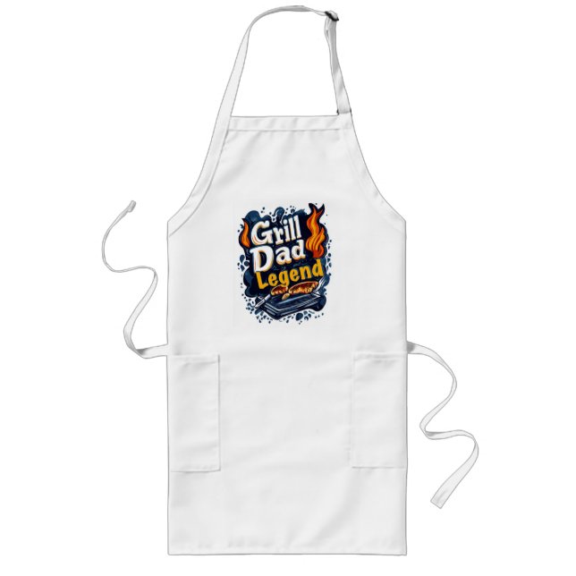 Väter BBQ Zitate Lange Schürze (Vorne)