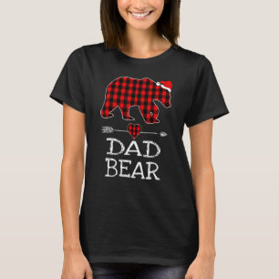 Vater Bear Buffalo Kariert Weihnachtsfamilie Santa T-Shirt