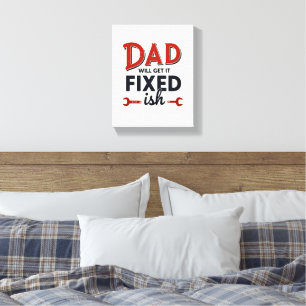 Vater bekommt es fest(ish) Wall Art Funny Vater Leinwanddruck