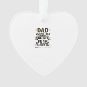 Vater Bestes Geschenk gehört Ihnen Vintage Vector  Ornament