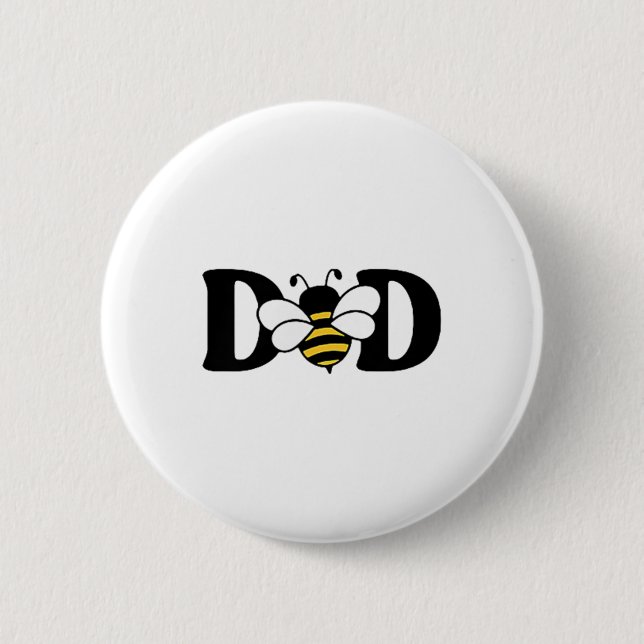 Vater Bienenzucht Niedlich 1. Geburtstag Matching  Button (Vorderseite)