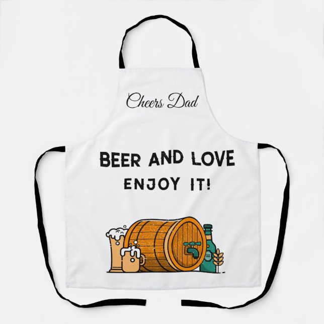 Vater - Bier und Liebe Schürze (Vorderseite)