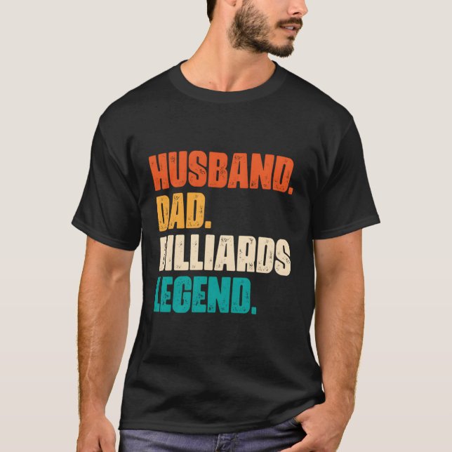 Vater Billiard Legend Pool Player T-Shirt (Vorderseite)