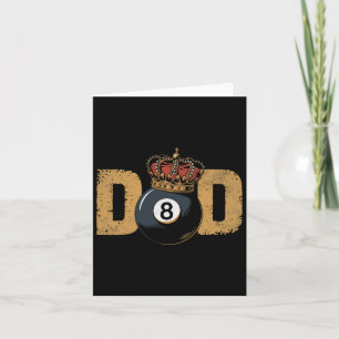 Vater Billiards Vathers Day Pool Player Retro Vint Karte