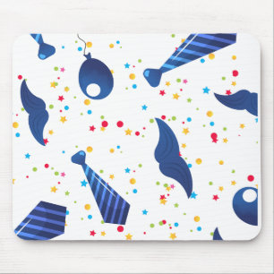 Vater bindet blaue Farbe Mousepad