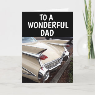 VATER BIRTHDAY CLASSIC CAR CADDY GREETING CARD KARTE