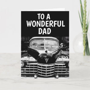 VATER BIRTHDAY CLASSIC CAR GREETING CARD KARTE
