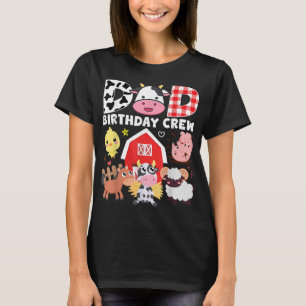 Vater Birthday Crew Farm Thema Tiere Geburtstag T-Shirt