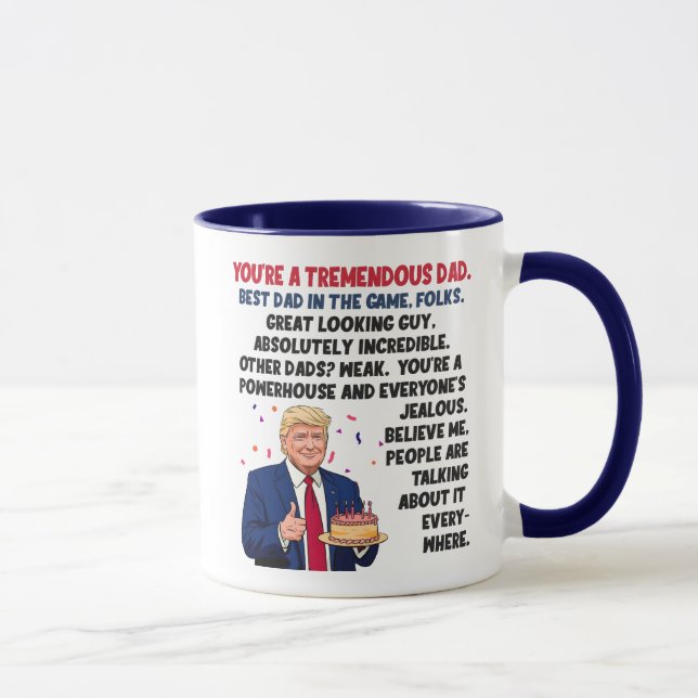 Vater Birthday Donald Trump Tasse (Rechts)