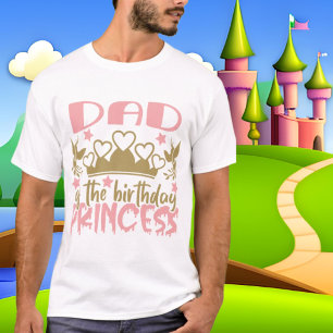 Vater Birthday Princess Wortart T-Shirt