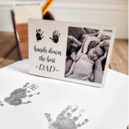 Vater Birthday Vathers Day Handprint Foto Fotoplatte
