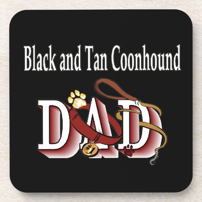 Vater Black and Tan Coonhound Untersetzer (Vorderseite)