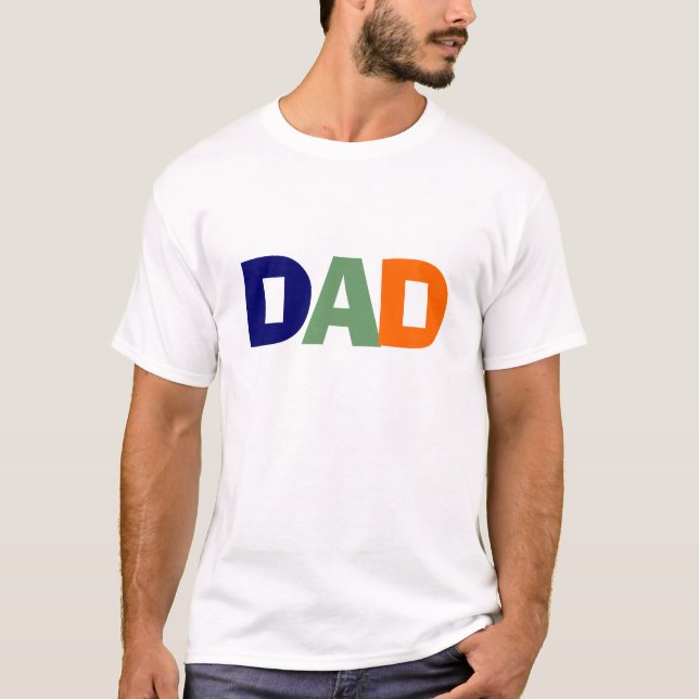 Vater Blau, Grün und Orange Shirt (Vorderseite)