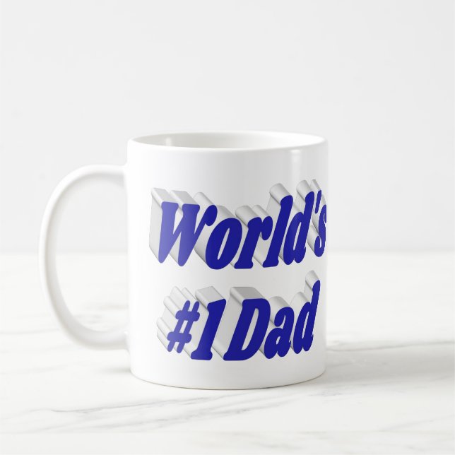 Vater blauer Halbtext Kaffeetasse (Links)