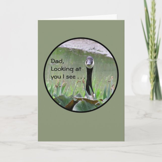 Vater, Blick auf Sie Ich sehe / Gänse schauen in K Karte (Vorderseite)