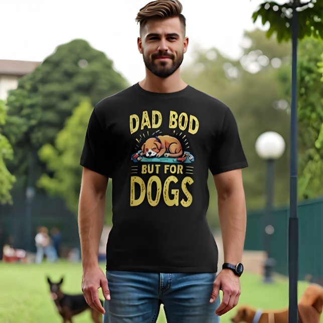 VATER BOD aber für Hunde Spaß Retro T-Shirt (Dad BOD but for Dogs funny Retro t-shirt. )
