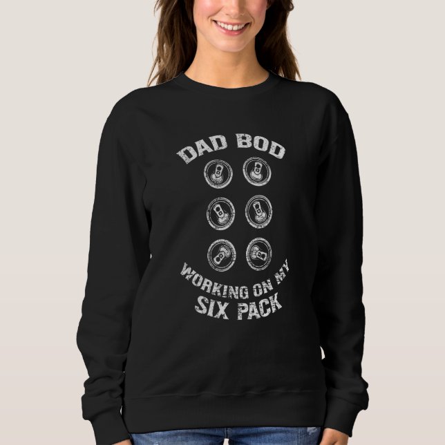 Vater Bod arbeitet an Sixpack mit Bierledervätern Sweatshirt (Vorderseite)