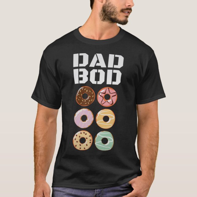 Vater Bod Donut Six Pack Daddy Gym T-Shirt (Vorderseite)