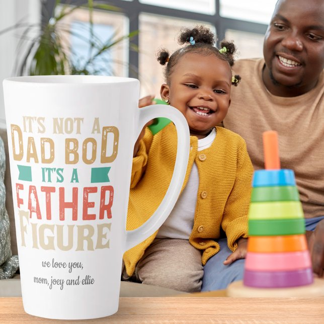 Vater Bod Funny Quote Vathers Day Geschenk Milchtasse (Dad Bod Funny Quote Fathers Day Gift Latte Mug)