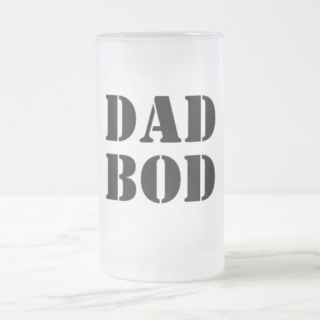 Vater Bod Funny Typografy Mattglas Bierglas (Mittel)