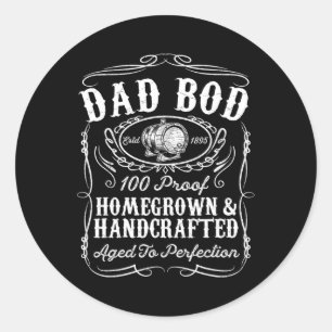 Vater Bod Funny Whiskey Bourbon Lover Väter Tag Gi Runder Aufkleber