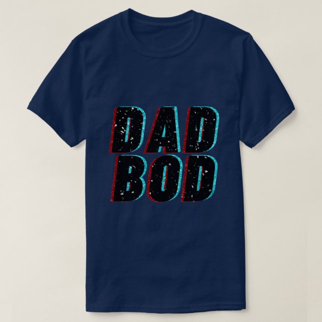 Vater Bod Glitzer T - Shirt (Design vorne)