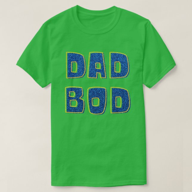 Vater Bod Glitzer T - Shirt (Design vorne)