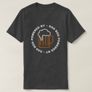Vater-Bod mit Bier-Glitzer-T - Shirt