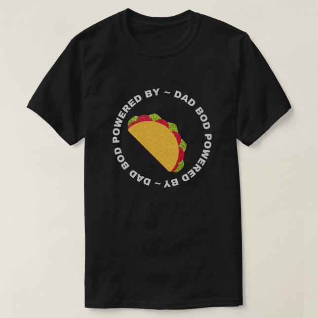 Vater Bod mit Tacos Glitzer T - Shirt (Design vorne)