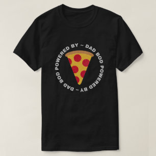 Vater Bod Powered by Pizza Glitzer T - Shirt