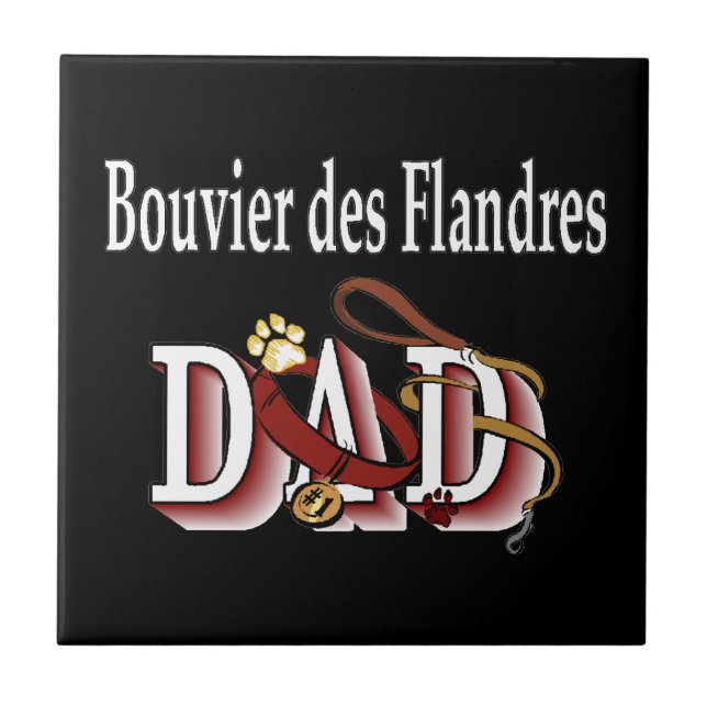 Vater Bouvier des Flandres Fliese (Vorderseite)