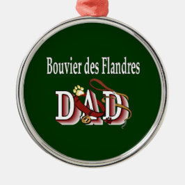 Vater Bouvier des Flandres Silbernes Ornament