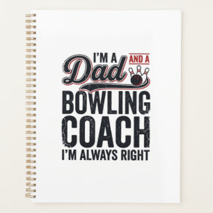 Vater Bowling Coach Immer Recht Vintage-Shirt-Desi Planer