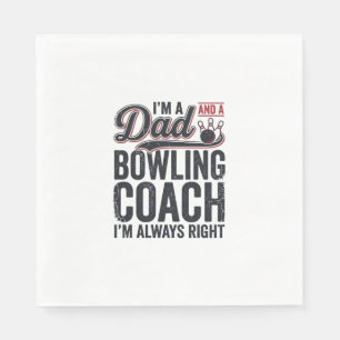 Vater Bowling Coach Immer Recht Vintage-Shirt-Desi Serviette